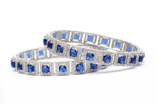 Sofia Blue Sapphire Bangles - BanglesBay