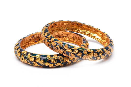 Neel Leafy Bangles - BanglesBay